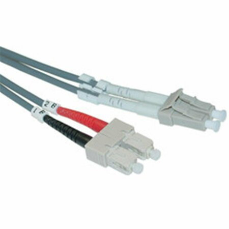 CABLE WHOLESALE Fiber Optic Cable- LC / SC- Multimode- Duplex- 50/125- 2 meter 6.6 foot LCSC-11002